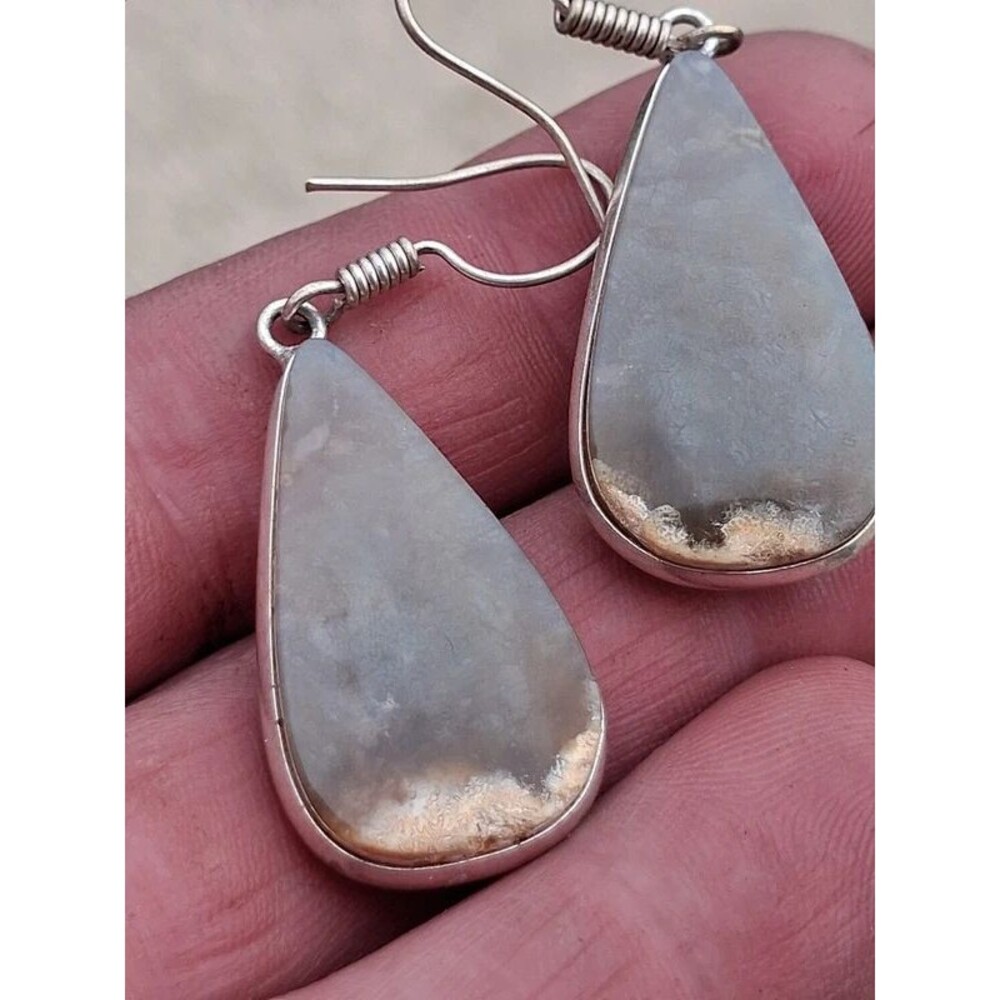 Agate earrings. Natural, boho, dangly earrings